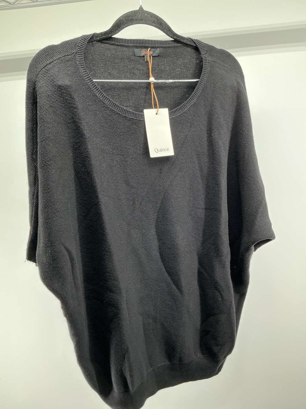 Lightweight Cotton Cashmere Link-Stitch Dolman Sweater